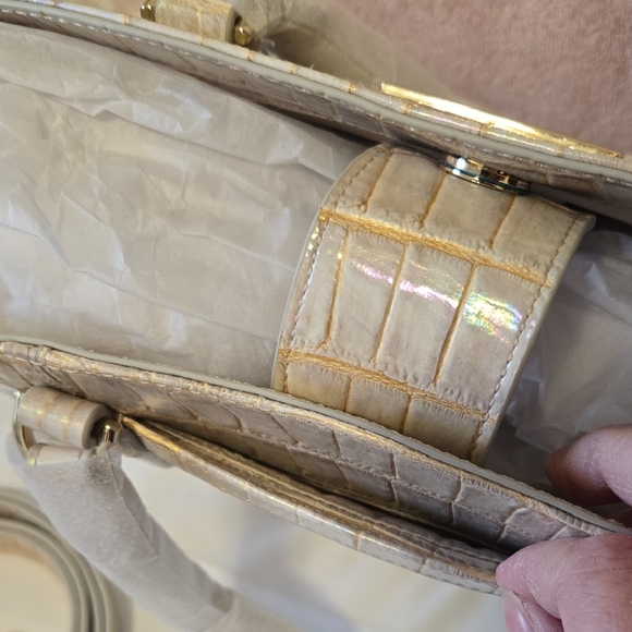 BRAHMIN JENNY SATCHEL TOTE/CROSSBODY IN TIRAMISU MANAVA. NWT - Picture 8 of 15